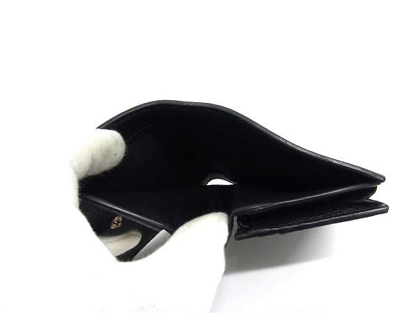 Salvatore Ferragamo フェラガモ 財布 ガンチーニ 22 D514 ブラック レザー レディース 二つ折り ゴールド金具 美品