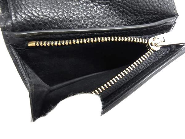 Salvatore Ferragamo フェラガモ 財布 ガンチーニ 22 D514 ブラック レザー レディース 二つ折り ゴールド金具 美品