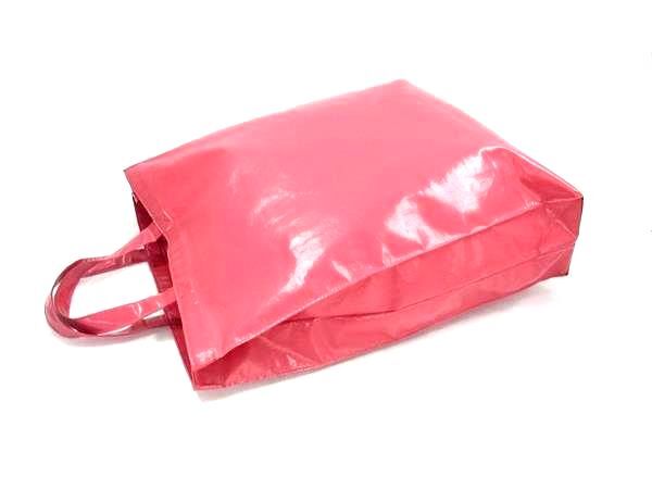 GUCCI グッチ トートバッグ ロゴプリント ミディアムトート 575140 ピンク PVC レディース 美品