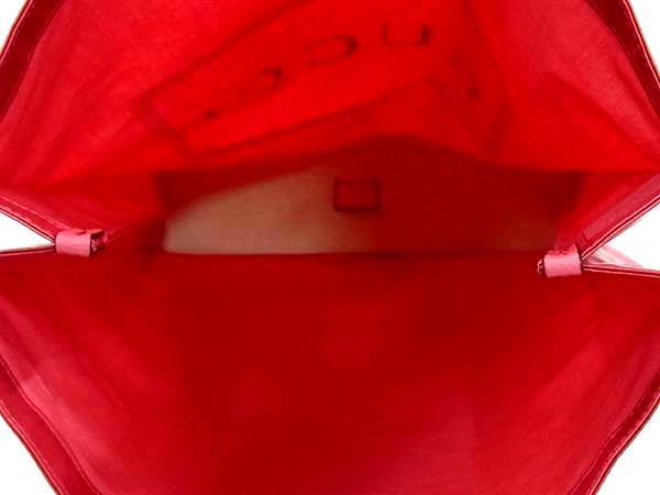 GUCCI グッチ トートバッグ ロゴプリント ミディアムトート 575140 ピンク PVC レディース 美品