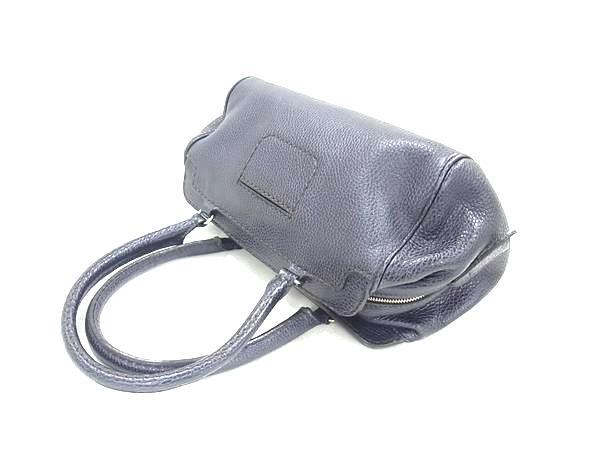 TODS トッズ ハンドバッグ - - ネイビー系 レザー レディース シルバー金具 美品