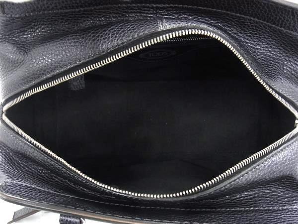 TODS トッズ ハンドバッグ - - ネイビー系 レザー レディース シルバー金具 美品