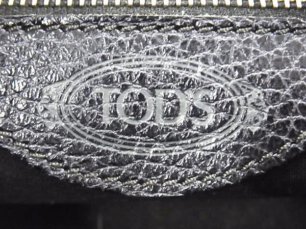 TODS トッズ ハンドバッグ - - ネイビー系 レザー レディース シルバー金具 美品