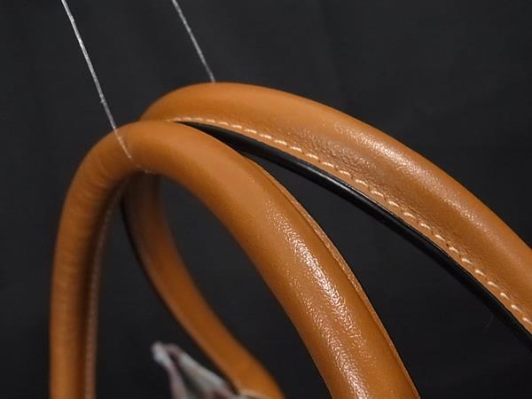 VERSACE ヴェルサーチェ ハンドバッグ - - ライトブルー系×ブラウン系 キャンバス×レザー レディース バラ フラワー