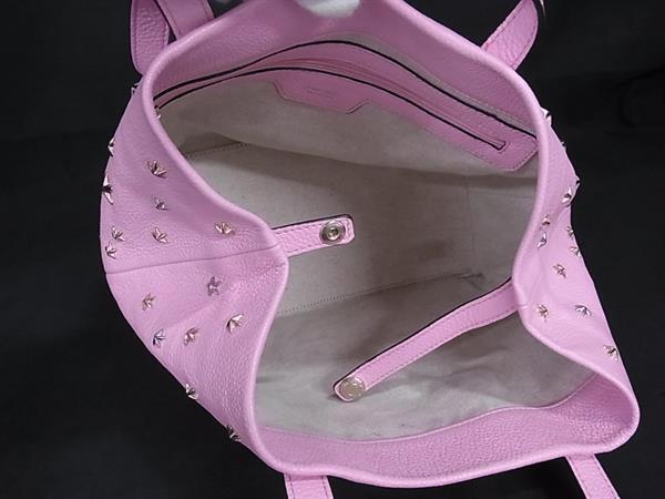 JIMMY CHOO ジミーチュウ トートバッグ ソフィアS - ピンク レザー レディース スタースタッズ シルバー金具 ゴールド金具 美品