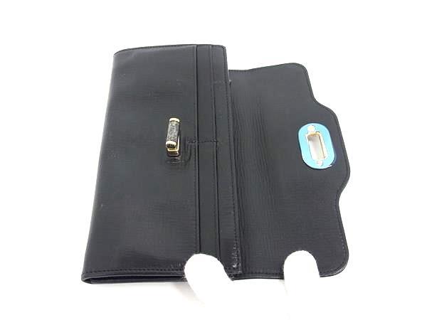 BVLGARI ブルガリ 財布 イザベラロッセリーニ - ブラック レザー レディース 二つ折り 長財布 ゴールド金具 美品