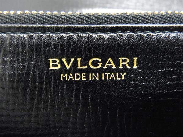 BVLGARI ブルガリ 財布 イザベラロッセリーニ - ブラック レザー レディース 二つ折り 長財布 ゴールド金具 美品