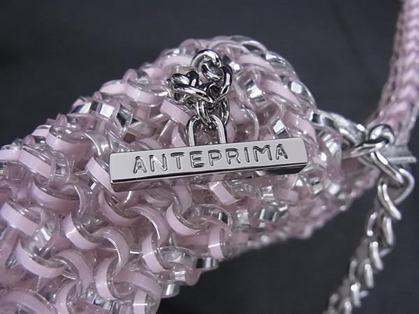 ANTEPRIMA アンテプリマ ハンドバッグ ワイヤーバッグ - ピンク系 シルバー PVCワイヤー レディース チェーン ターンロック シルバー金具 美品