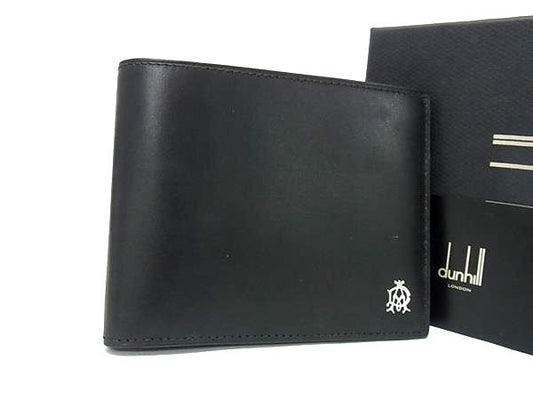 dunhill ダンヒル 財布 WESSEX 二つ折り 札入れ L2R330A ブラック レザー メンズ シルバー金具