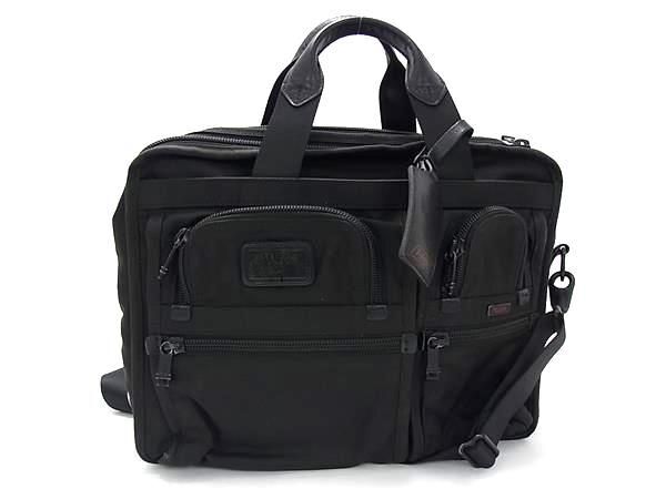 TUMI トゥミ ビジネスバッグ Alpha FXT T-Pass Expandable Laptop Brief 26145DH ブラック系 ナイロンキャンバス メンズ 2WAY ブリーフケース ショルダーバッグ
