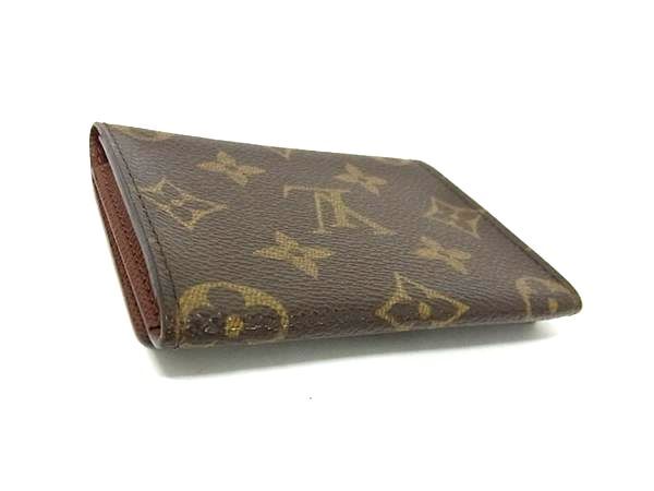 美品 LOUIS VUITTON ルイ ヴィトン カードケース モノグラム アンヴェロップ カルト ドゥ ヴィジット M62920 ブラウン PVC レザー ユニセックス 名刺入れ