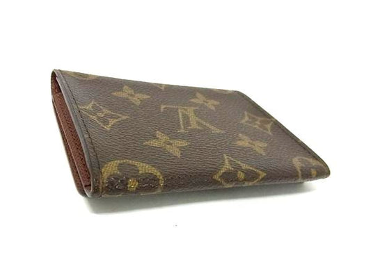 美品 LOUIS VUITTON ルイ ヴィトン カードケース モノグラム アンヴェロップ カルト ドゥ ヴィジット M62920 ブラウン PVC レザー ユニセックス 名刺入れ
