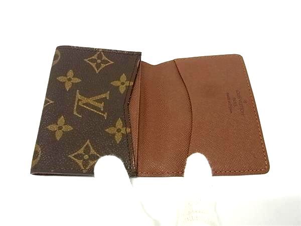 美品 LOUIS VUITTON ルイ ヴィトン カードケース モノグラム アンヴェロップ カルト ドゥ ヴィジット M62920 ブラウン PVC レザー ユニセックス 名刺入れ