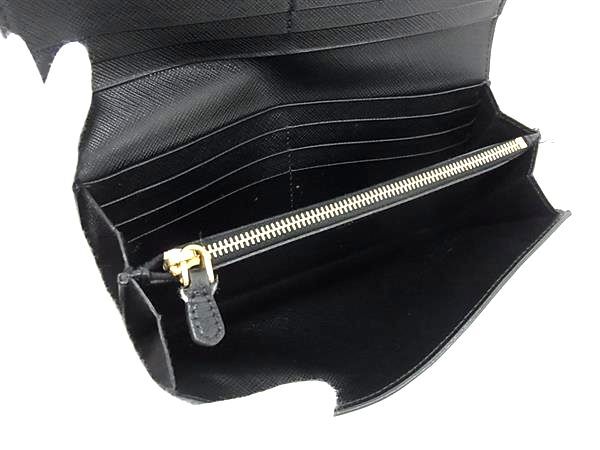 PRADA プラダ 長財布 SAFFIANO METAL ORO 1MH132 ブラック レザー レディース ゴールド金具