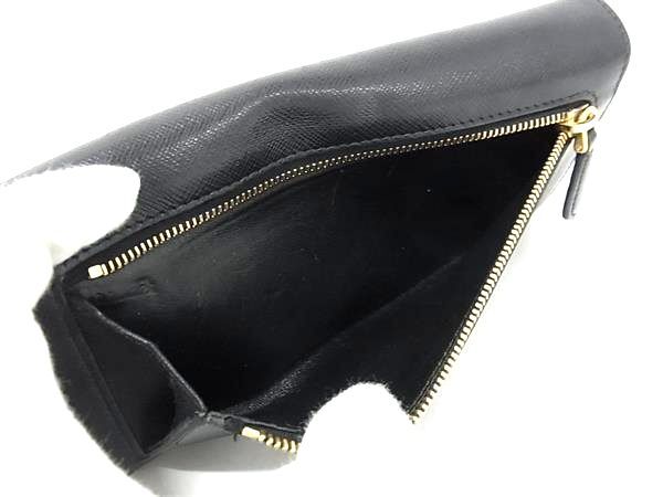 PRADA プラダ 長財布 SAFFIANO METAL ORO 1MH132 ブラック レザー レディース ゴールド金具