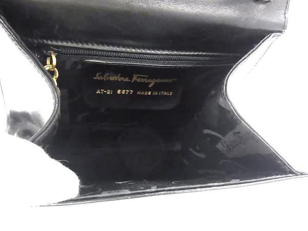 Salvatore Ferragamo サルヴァトーレ フェラガモ ハンドバッグ ヴァラ リボン トップハンドル AT-21 5677 ブラック レザー レディース ミニバッグ ゴールド金具