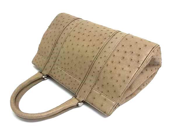 TIFFANY＆Co ティファニー バッグ ハンドバッグ - ベージュ系 オーストリッチ レディース シルバー金具 美品