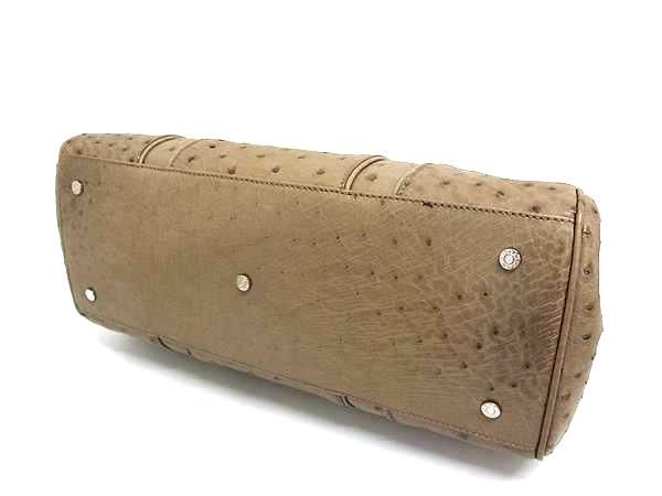 TIFFANY＆Co ティファニー バッグ ハンドバッグ - ベージュ系 オーストリッチ レディース シルバー金具 美品