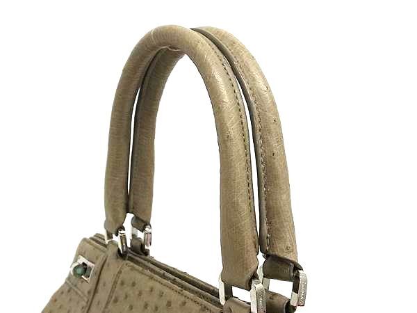 TIFFANY＆Co ティファニー バッグ ハンドバッグ - ベージュ系 オーストリッチ レディース シルバー金具 美品
