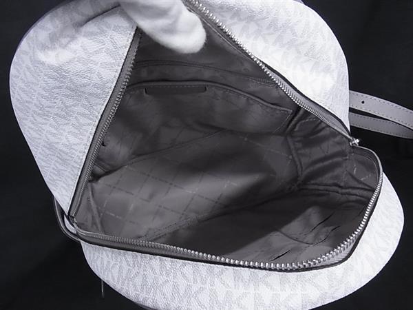 MICHAEL KORS マイケルコース リュックサック バックパック 35S9SAYB7B ホワイト系×グレー系 PVC×レザー ユニセックス 超美品