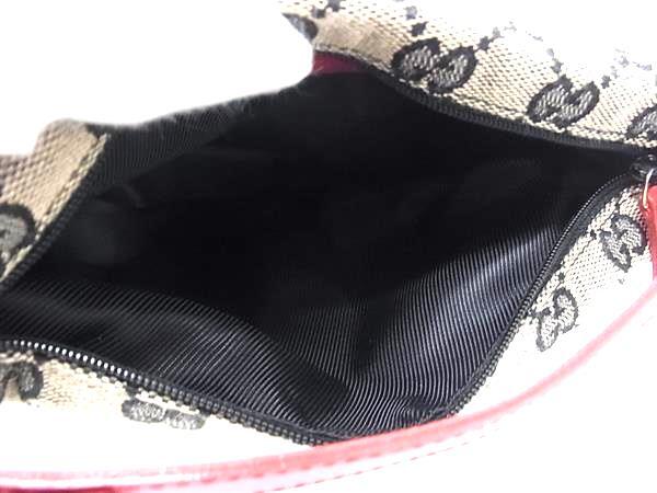 GUCCI グッチ ハンドバッグ ワンハンドル ミニバッグ 039 1147 ベージュ系×レッド系 GGキャンバス×レザー レディース ゴールド金具 超美品