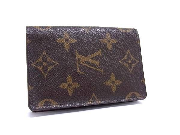 LOUIS VUITTON ルイヴィトン カードケース モノグラム オーガナイザー ドゥ ポッシュ M61732 ブラウン系 PVC レザー ユニセックス 美品