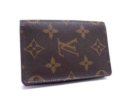 LOUIS VUITTON ルイヴィトン カードケース モノグラム オーガナイザー ドゥ ポッシュ M61732 ブラウン系 PVC レザー ユニセックス 美品