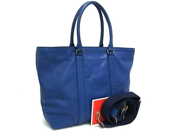 COACH コーチ トートバッグ 70600 ブルー レザー ユニセックス 2WAY