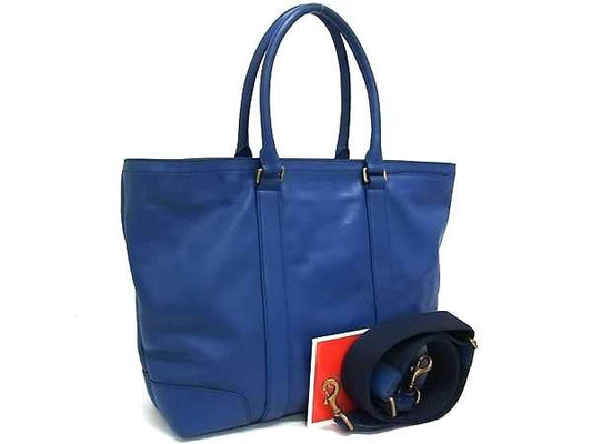 COACH コーチ トートバッグ 70600 ブルー レザー ユニセックス 2WAY
