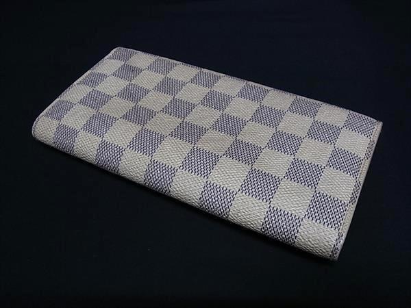 LOUIS VUITTON ルイヴィトン 財布 ダミエアズール ポルトフォイユ サラ N61735 アズール PVC レザー ユニセックス 二つ折り長財布 ゴールド金具