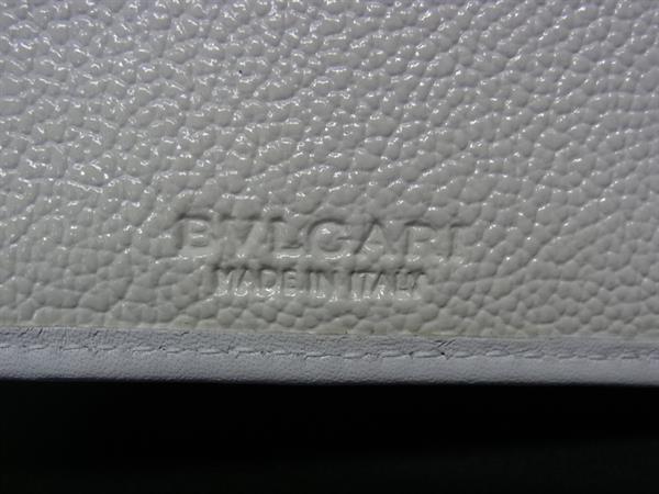 BVLGARI ブルガリ 財布 ドッピオトンド アイボリー系 レザー レディース がま口 三つ折り財布 ゴールド金具 美品