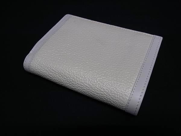 BVLGARI ブルガリ 財布 ドッピオトンド アイボリー系 レザー レディース がま口 三つ折り財布 ゴールド金具 美品