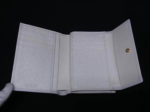 BVLGARI ブルガリ 財布 ドッピオトンド アイボリー系 レザー レディース がま口 三つ折り財布 ゴールド金具 美品