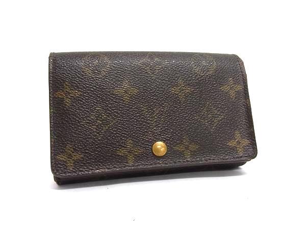 LOUIS VUITTON ルイヴィトン 財布 モノグラム ポルトモネ ビエトレゾール M61730 ブラウン PVC レザー レディース 二つ折り財布 ゴールド金具