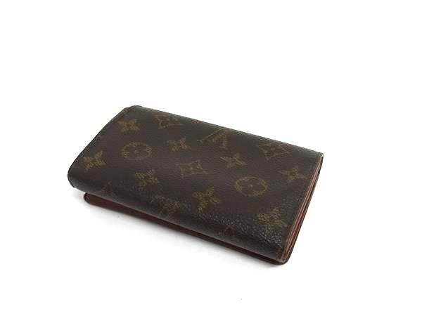 LOUIS VUITTON ルイヴィトン 財布 モノグラム ポルトモネ ビエトレゾール M61730 ブラウン PVC レザー レディース 二つ折り財布 ゴールド金具