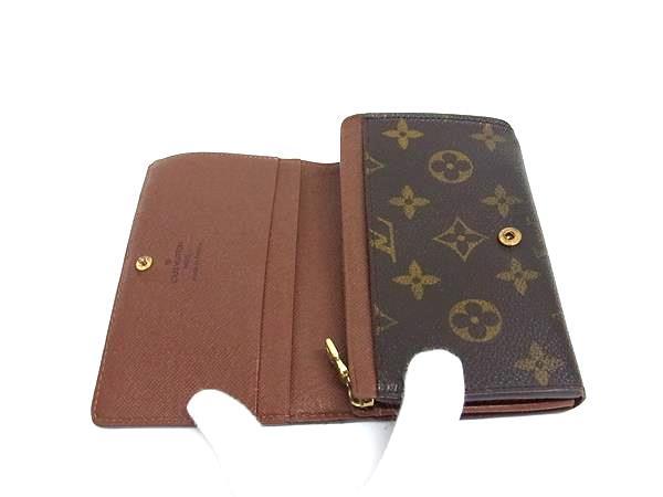 LOUIS VUITTON ルイヴィトン 財布 モノグラム ポルトモネ ビエトレゾール M61730 ブラウン PVC レザー レディース 二つ折り財布 ゴールド金具