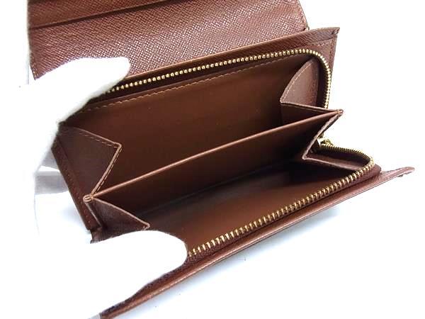 LOUIS VUITTON ルイヴィトン 財布 モノグラム ポルトモネ ビエトレゾール M61730 ブラウン PVC レザー レディース 二つ折り財布 ゴールド金具