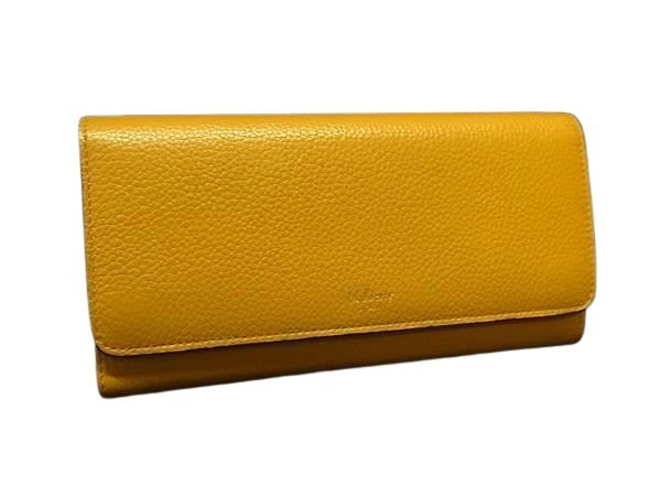MULBERRY マルベリー 財布 コンチネンタルウォレット RL4440/205N651 イエロー レザー レディース 二つ折り長財布 美品