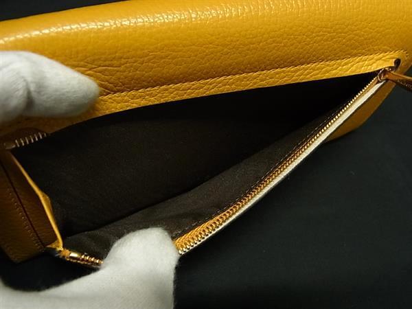 MULBERRY マルベリー 財布 コンチネンタルウォレット RL4440/205N651 イエロー レザー レディース 二つ折り長財布 美品