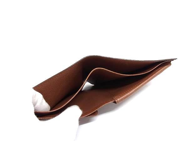 LOUIS VUITTON ルイヴィトン 財布 モノグラム ポルトビエ モネ M61669 ブラウン PVC レザー メンズ 二つ折り財布 美品