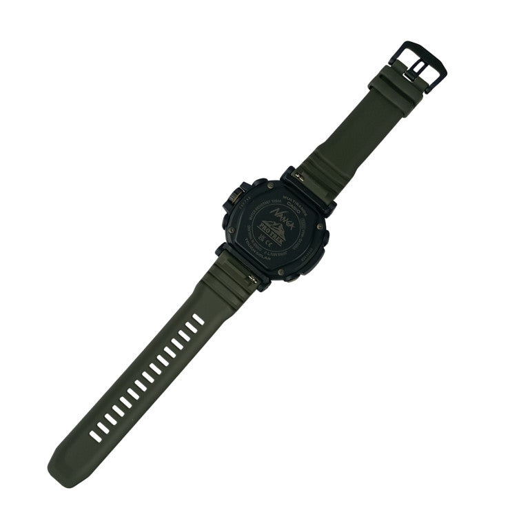 CASIO カシオ 腕時計 NANGAコラボ プロトレック クライマーライン PRW 6630NA 1A3JR ブラック カーキ系 プラスチック メンズ アナデジ 電波ソーラー 美品