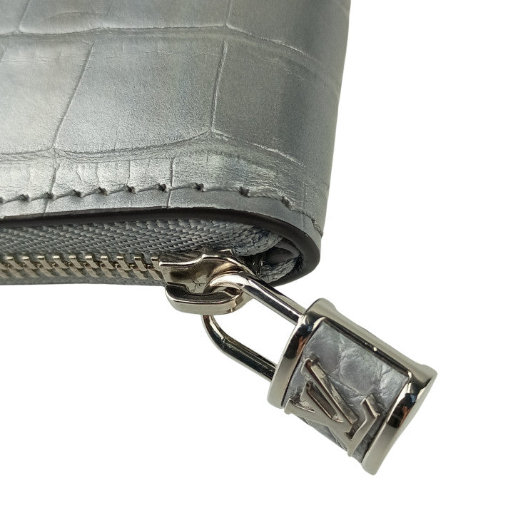 LOUIS VUITTON ルイヴィトン コインケース ジッピー コインパース エキゾチックレザー シルバー クロコダイル レディース アリゲーター 新古未使用展示品