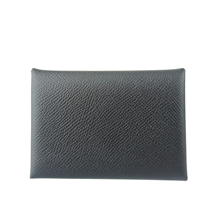 HERMES エルメス コインケース カルヴィ デュオ ブラック エプソン ユニセックス 小銭入れ W刻印 新品未使用展示品