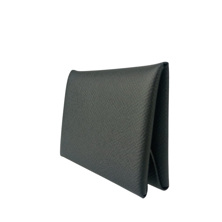 HERMES エルメス コインケース カルヴィ デュオ ブラック エプソン ユニセックス 小銭入れ W刻印 新品未使用展示品