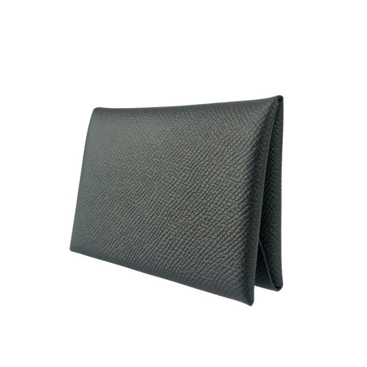 HERMES エルメス コインケース カルヴィ デュオ ブラック エプソン ユニセックス 小銭入れ W刻印 新品未使用展示品