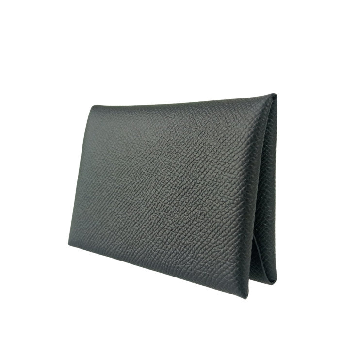 HERMES エルメス コインケース カルヴィ デュオ ブラック エプソン ユニセックス 小銭入れ W刻印 新品未使用展示品