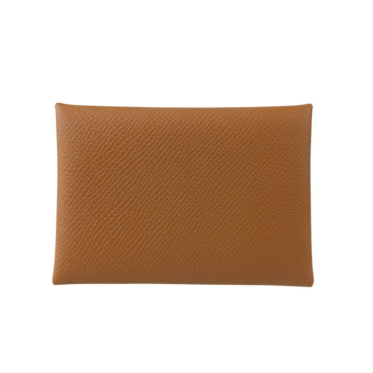 HERMES エルメス コインケース カルヴィ デュオ ゴールド エプソン ユニセックス 小銭入れ W刻印 新品未使用展示品