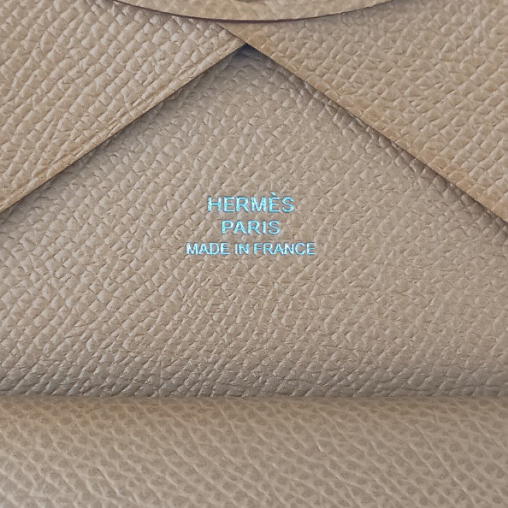 HERMES エルメス コインケース カルヴィ デュオ ゴールド エプソン ユニセックス 小銭入れ W刻印 新品未使用展示品