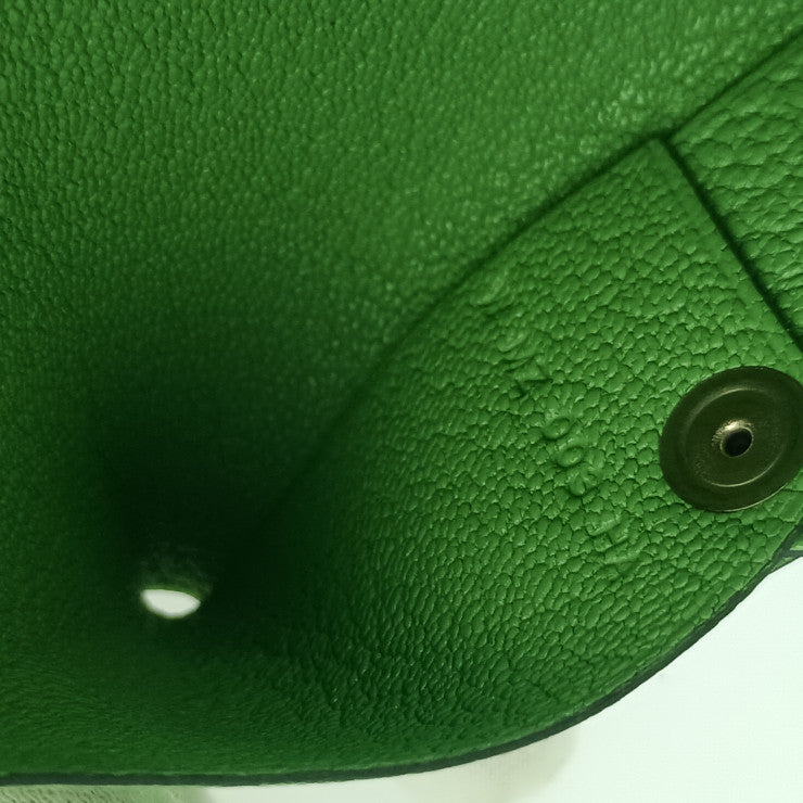 HERMES エルメス コインケース カルヴィ ヴェールクリケット シェーブル ユニセックス 小銭入れ W刻印 新品未使用展示品