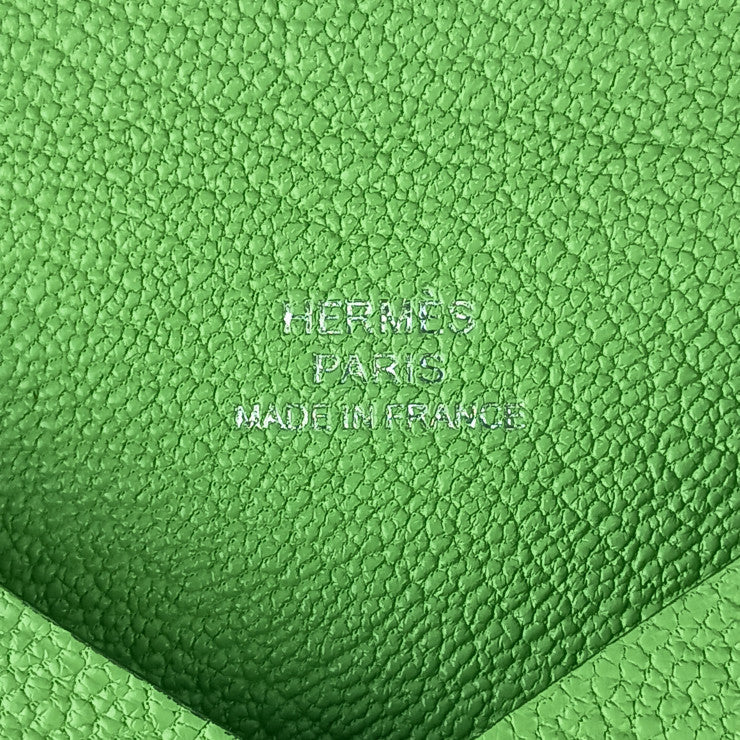 HERMES エルメス コインケース カルヴィ ヴェールクリケット シェーブル ユニセックス 小銭入れ W刻印 新品未使用展示品